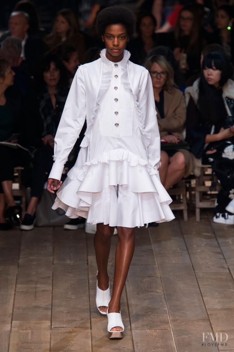 Karly Loyce featured in  the Alexander McQueen fashion show for Spring/Summer 2016