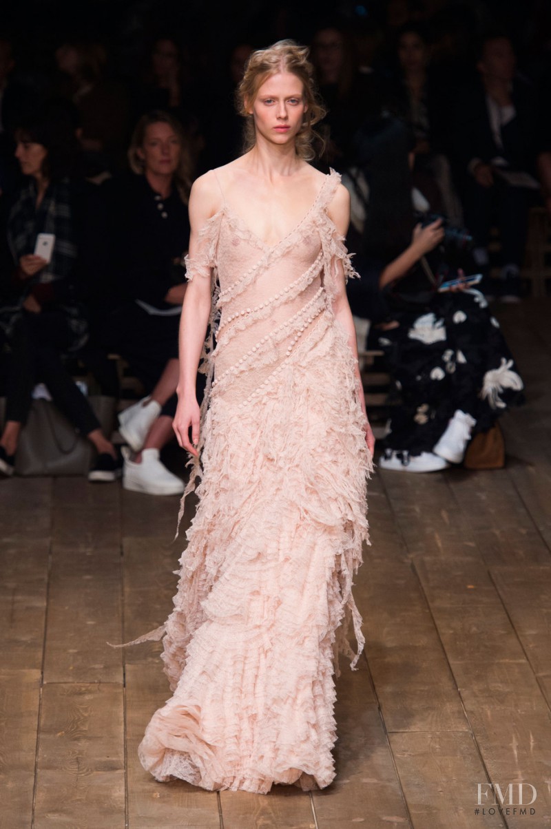 Sofie Hemmet featured in  the Alexander McQueen fashion show for Spring/Summer 2016