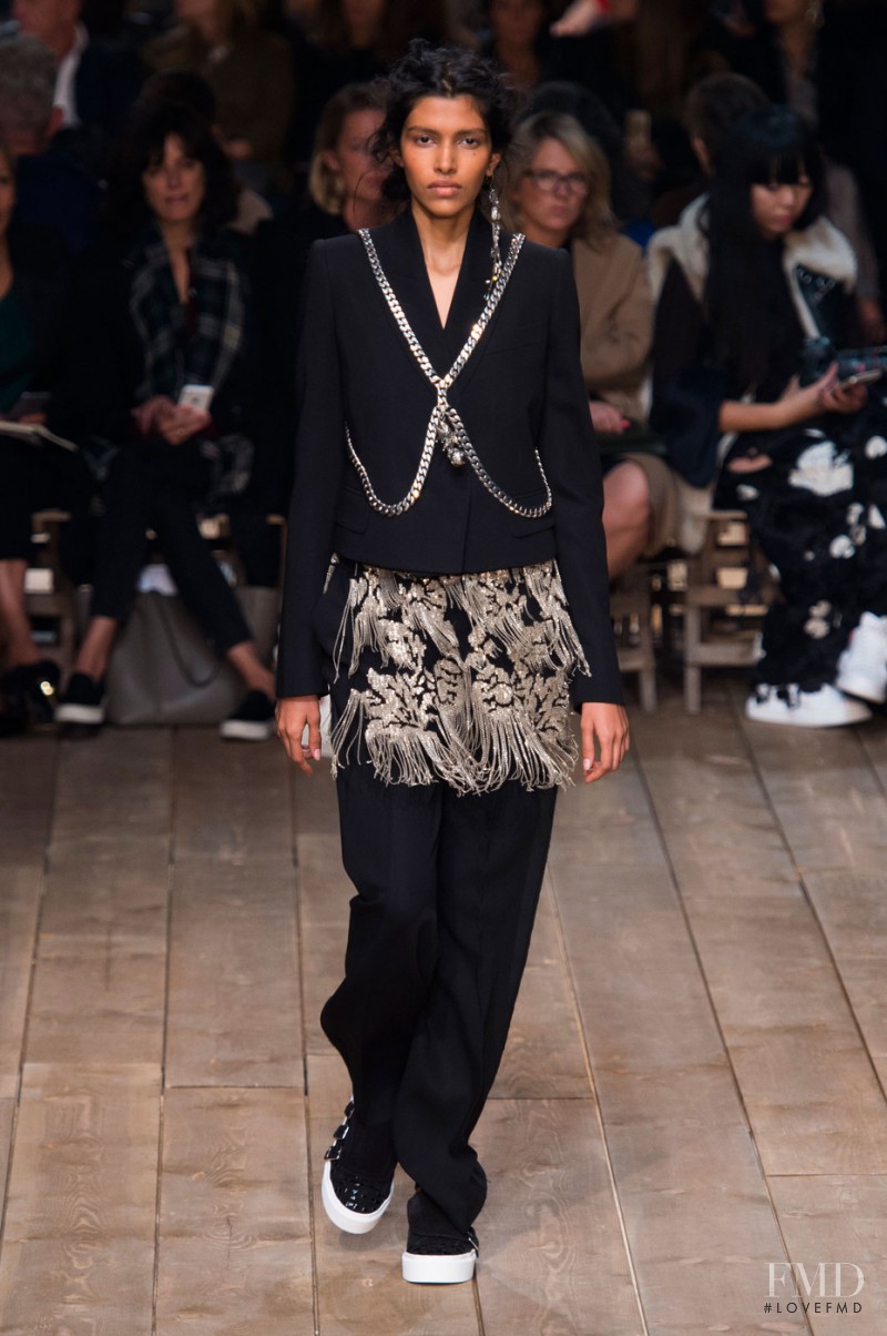 Pooja Mor featured in  the Alexander McQueen fashion show for Spring/Summer 2016