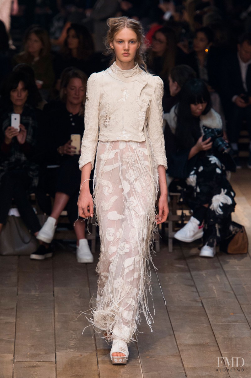 Noa Vermeer featured in  the Alexander McQueen fashion show for Spring/Summer 2016