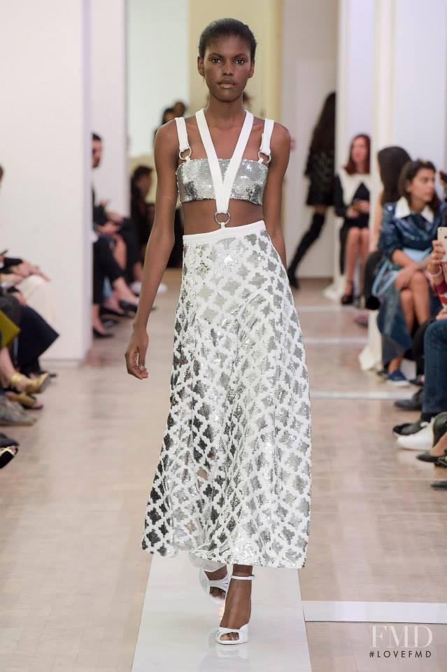 Amilna Estevão featured in  the Emanuel Ungaro fashion show for Spring/Summer 2016