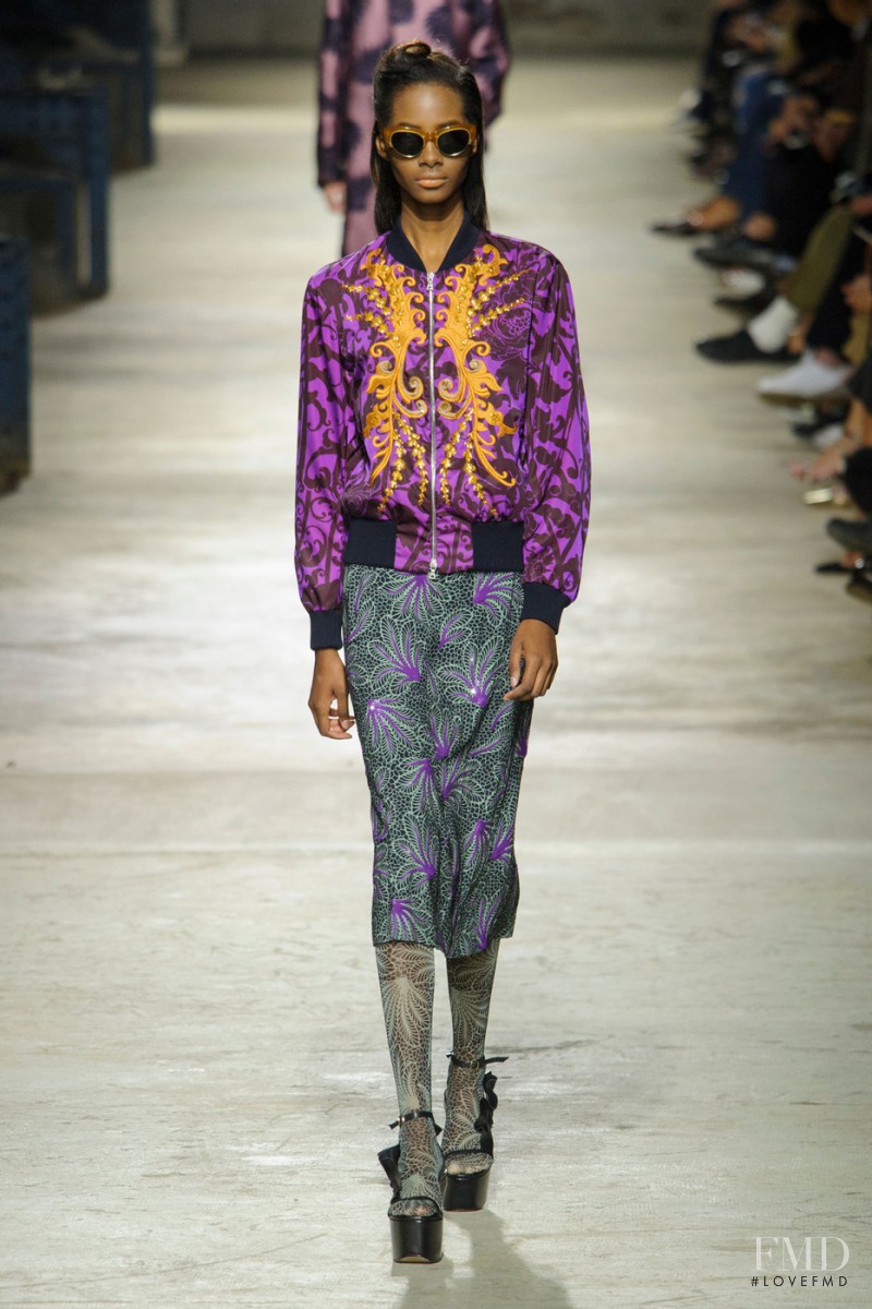 Tami Williams featured in  the Dries van Noten fashion show for Spring/Summer 2016