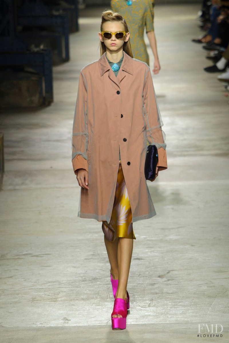 Molly Bair featured in  the Dries van Noten fashion show for Spring/Summer 2016