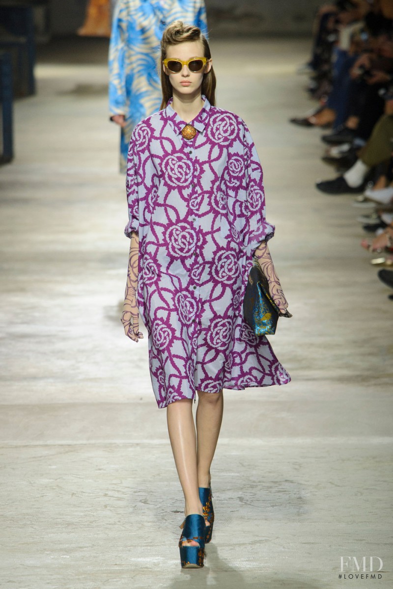 Ala Sekula featured in  the Dries van Noten fashion show for Spring/Summer 2016