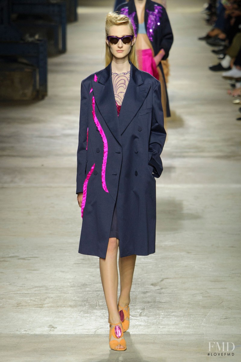 Charlotte Lindvig featured in  the Dries van Noten fashion show for Spring/Summer 2016
