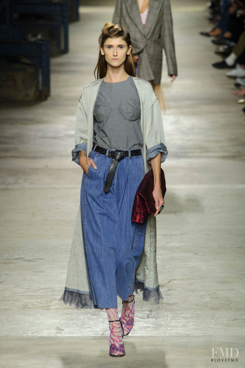 Daiane Conterato featured in  the Dries van Noten fashion show for Spring/Summer 2016
