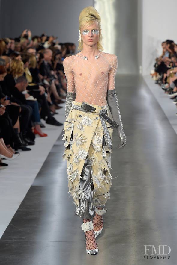 Teddy Quinlivan featured in  the Maison Martin Margiela Défilé fashion show for Spring/Summer 2016