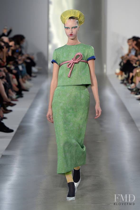 Liza Ostanina featured in  the Maison Martin Margiela Défilé fashion show for Spring/Summer 2016