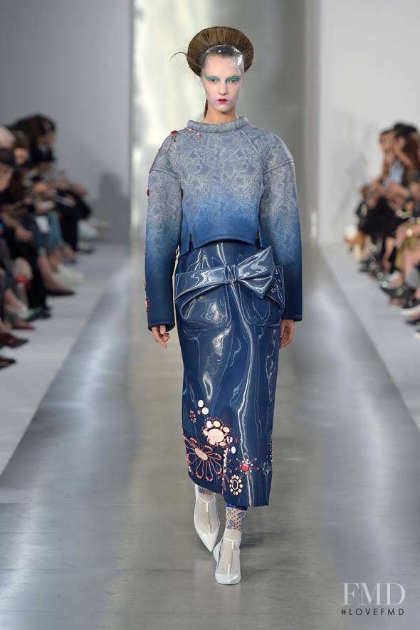 Irina Liss featured in  the Maison Martin Margiela Défilé fashion show for Spring/Summer 2016