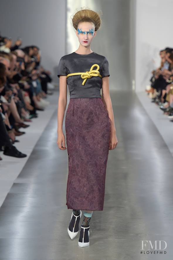 Charlotte Lindvig featured in  the Maison Martin Margiela Défilé fashion show for Spring/Summer 2016