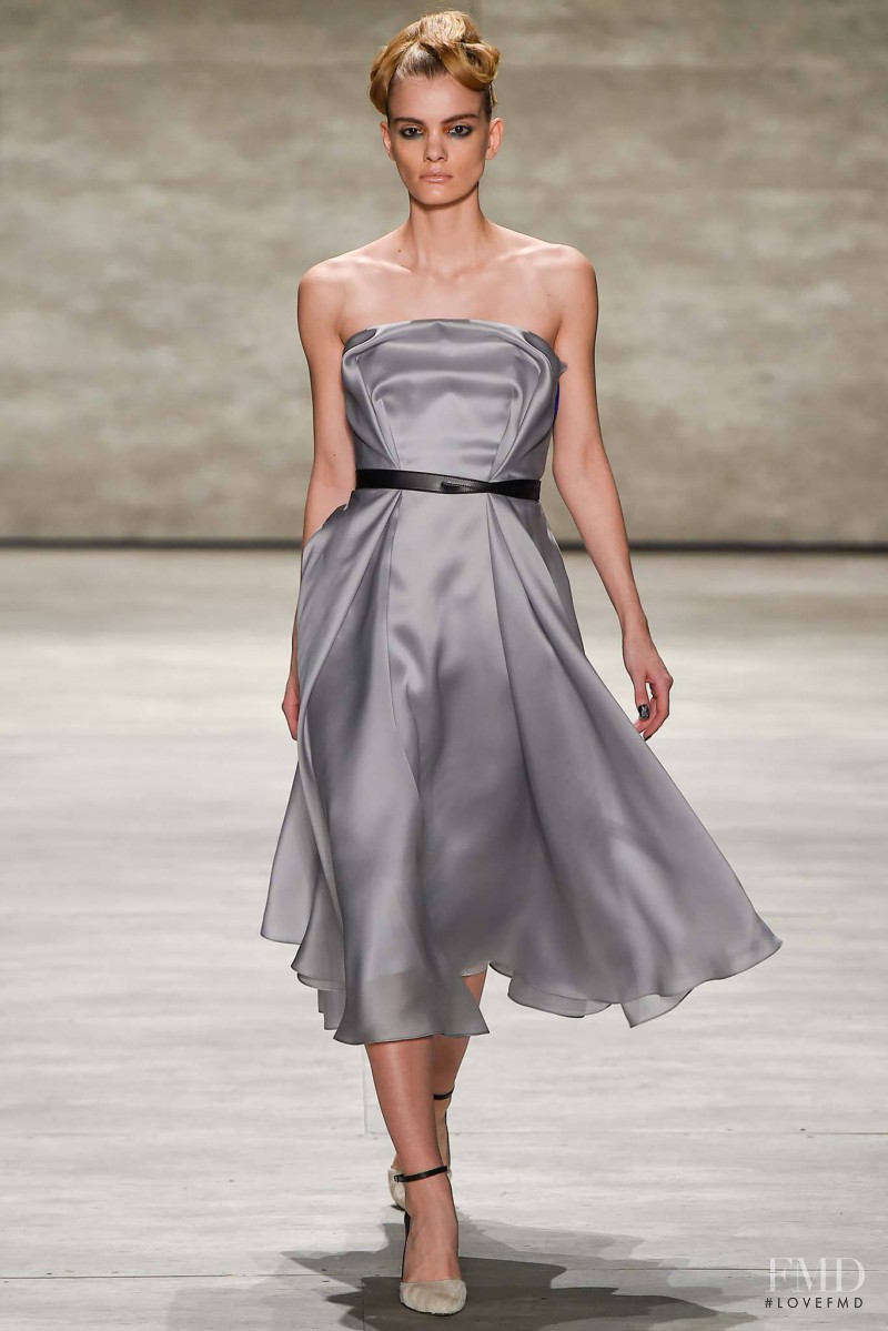 Emily Astrup featured in  the Bibhu Mohapatra fashion show for Autumn/Winter 2015