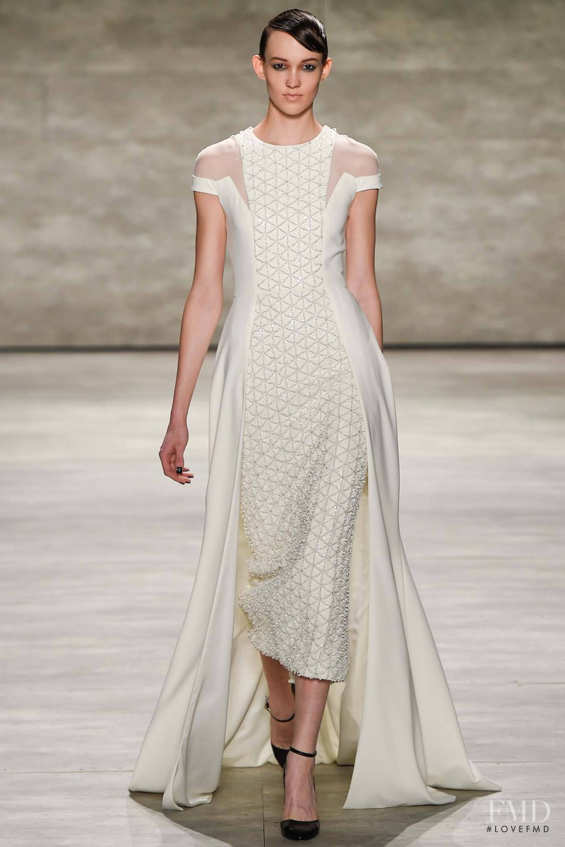 Sarah Bledsoe featured in  the Bibhu Mohapatra fashion show for Autumn/Winter 2015