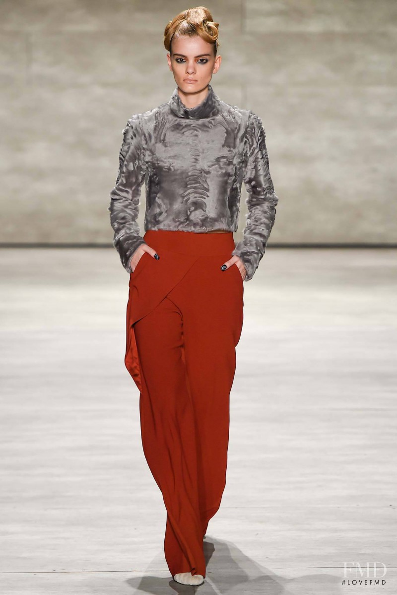 Emily Astrup featured in  the Bibhu Mohapatra fashion show for Autumn/Winter 2015