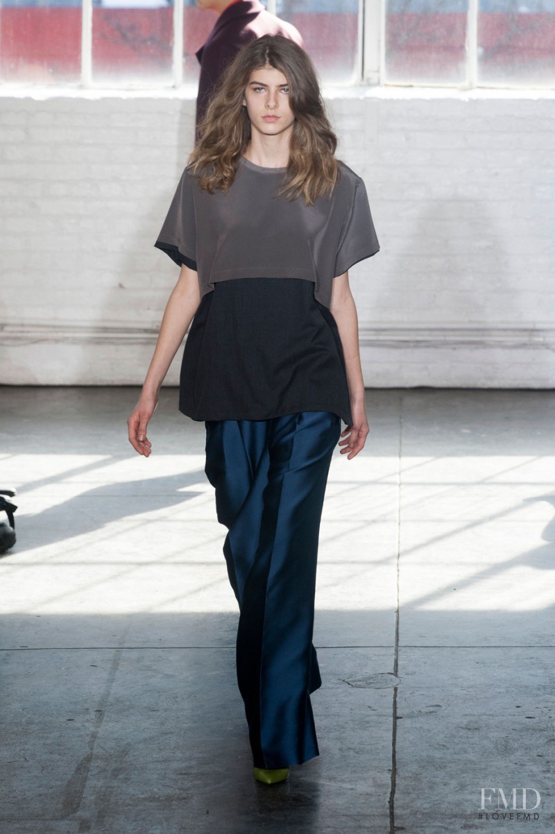 Kristina Andrejevic featured in  the Duckie Brown fashion show for Autumn/Winter 2014