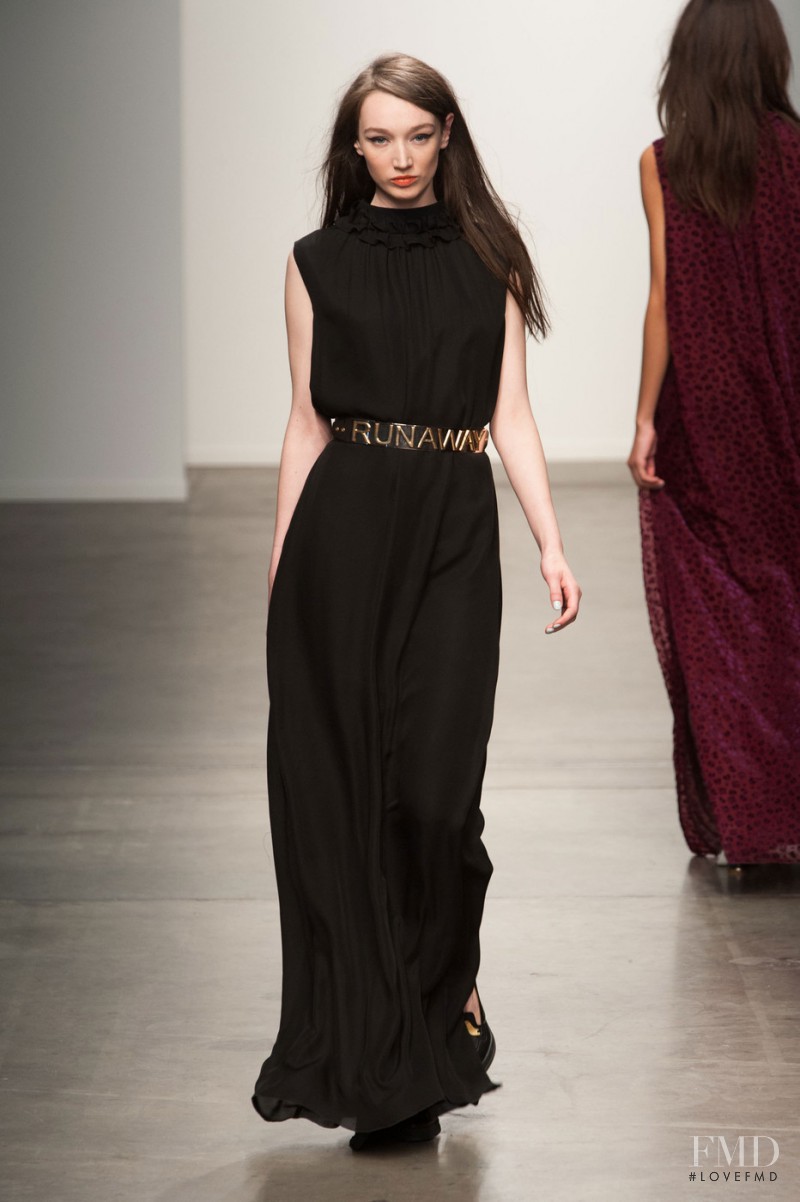 Ali Walsh featured in  the Karen Walker fashion show for Autumn/Winter 2014