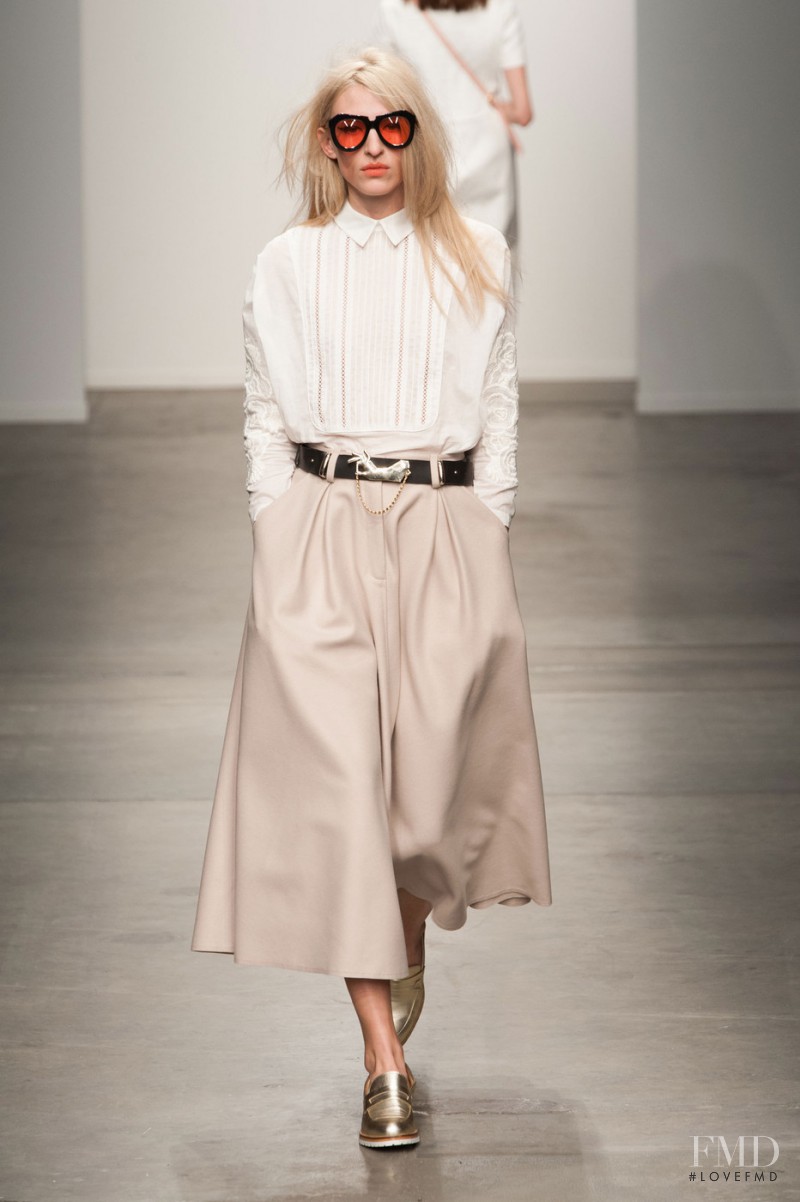 Maggie Maurer featured in  the Karen Walker fashion show for Autumn/Winter 2014