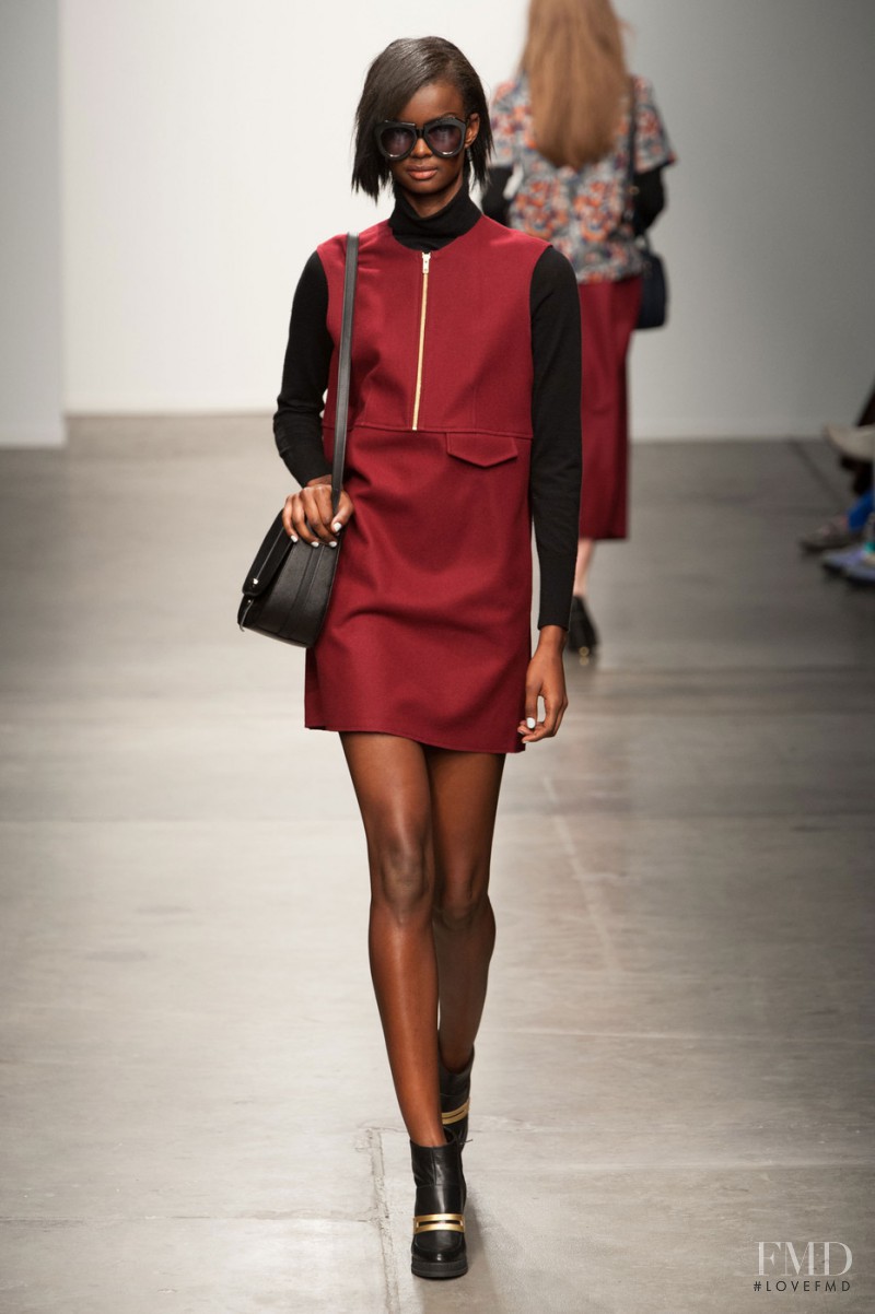 Adau Mornyang featured in  the Karen Walker fashion show for Autumn/Winter 2014