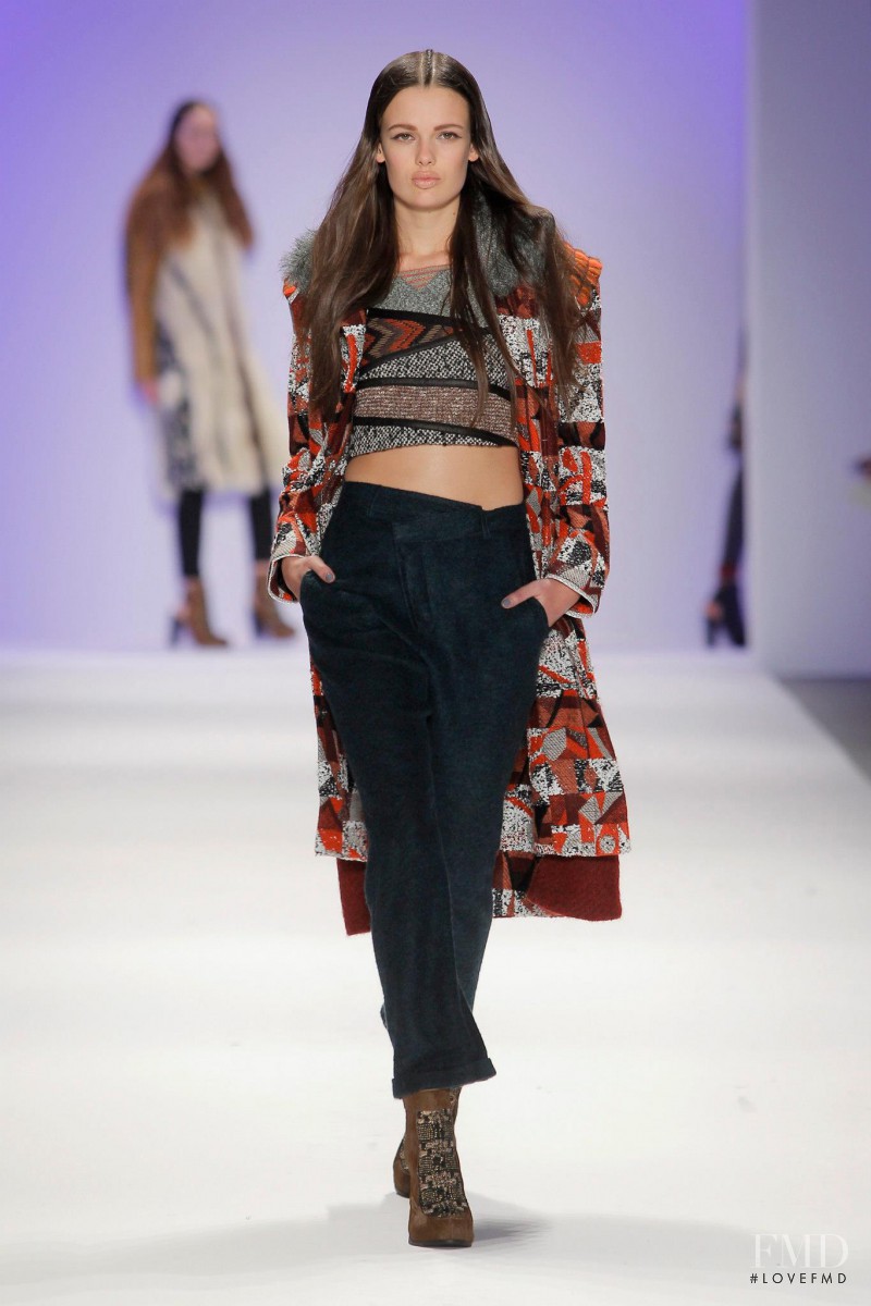 Sarah Dick featured in  the Custo Barcelona fashion show for Autumn/Winter 2013