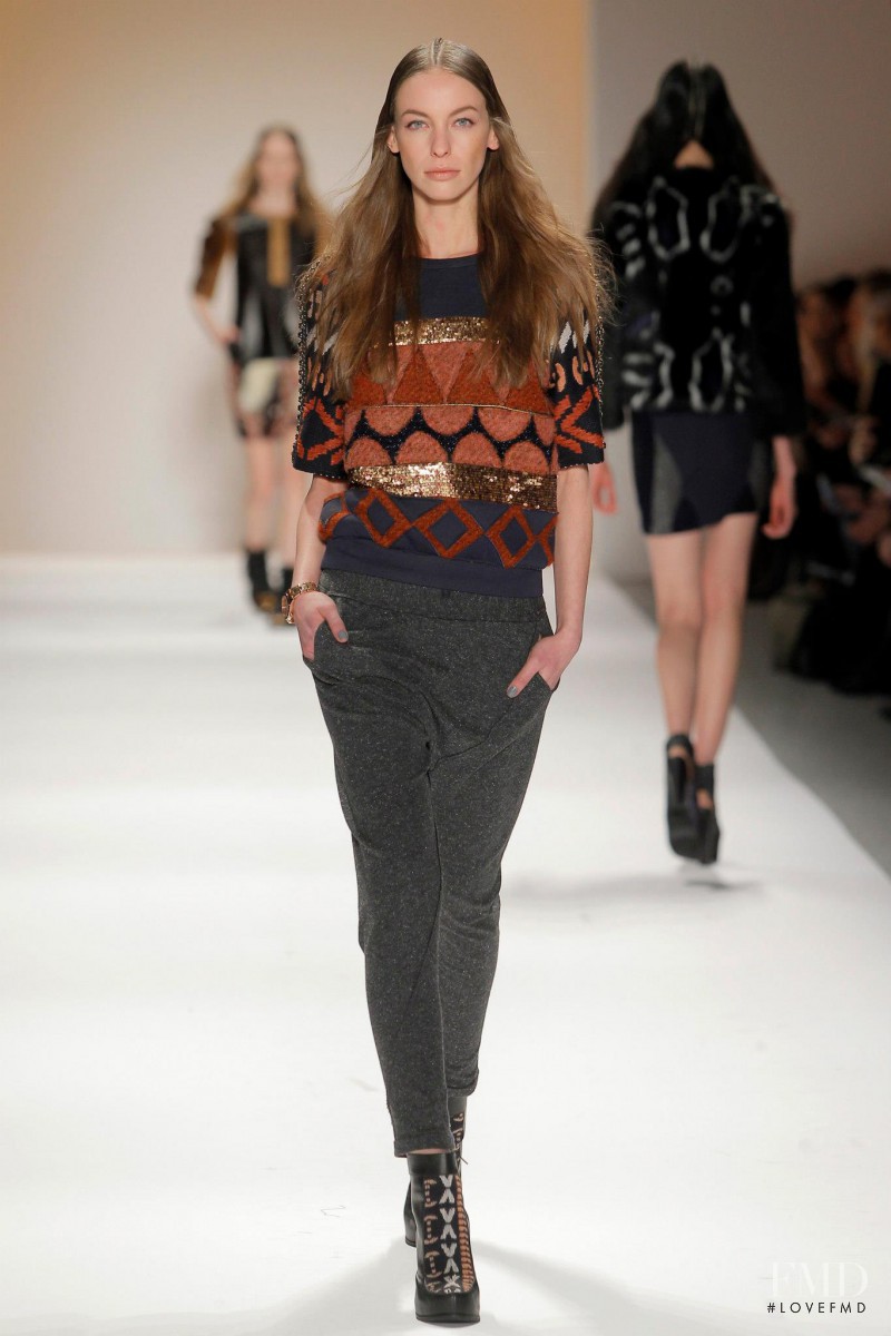 Iryna Lysogor featured in  the Custo Barcelona fashion show for Autumn/Winter 2013