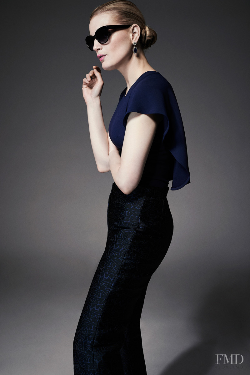 Guinevere van Seenus featured in  the Zac Posen fashion show for Resort 2015