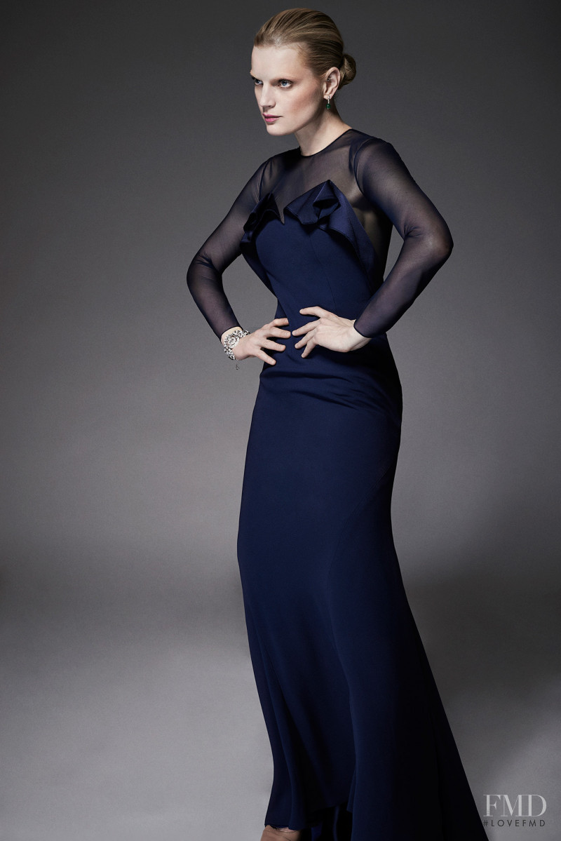 Guinevere van Seenus featured in  the Zac Posen fashion show for Resort 2015