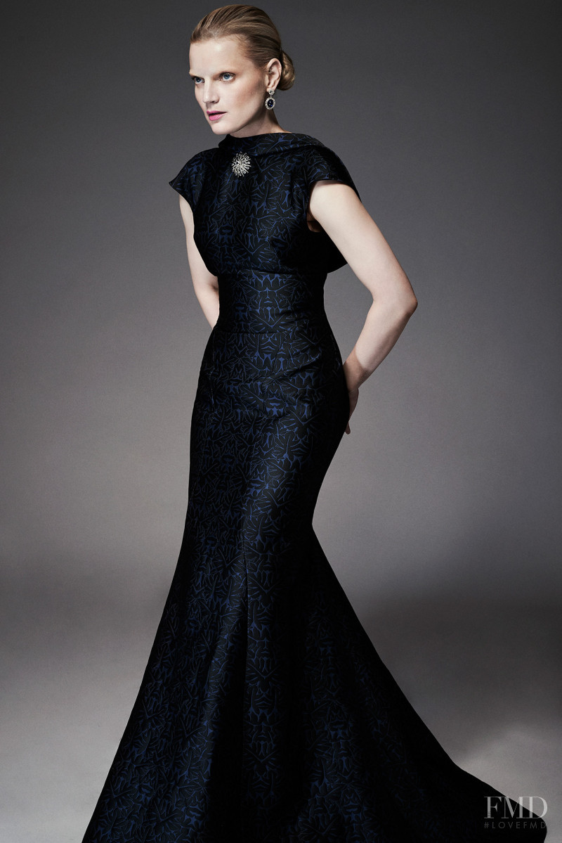 Guinevere van Seenus featured in  the Zac Posen fashion show for Resort 2015