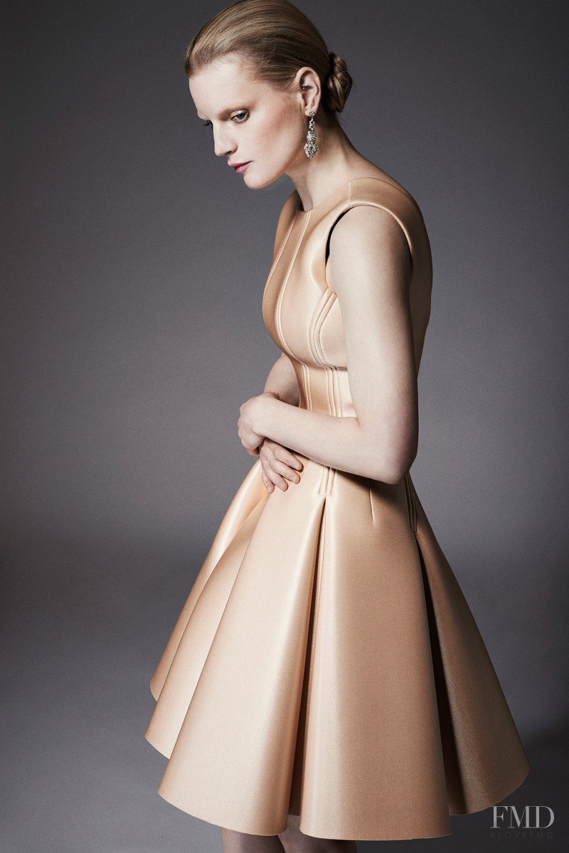 Guinevere van Seenus featured in  the Zac Posen fashion show for Resort 2015