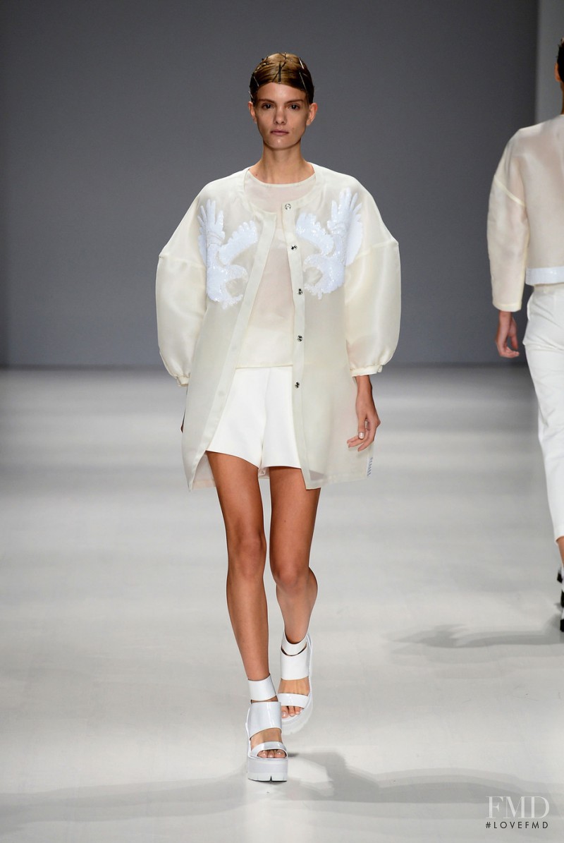 Emily Astrup featured in  the Taoray Wang fashion show for Spring/Summer 2015