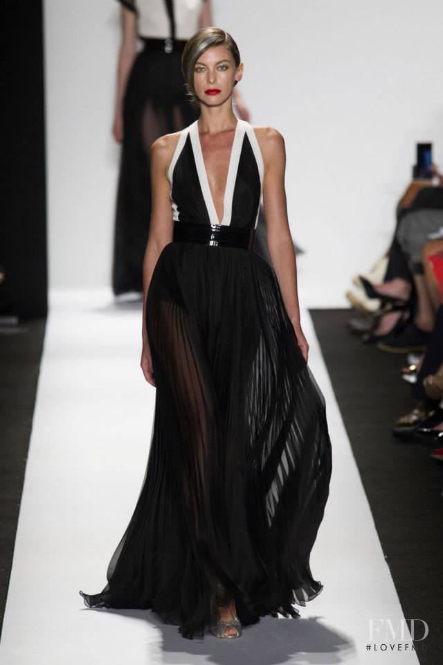 Iryna Lysogor featured in  the Carmen Marc Valvo fashion show for Spring/Summer 2015