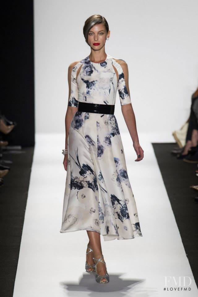 Iryna Lysogor featured in  the Carmen Marc Valvo fashion show for Spring/Summer 2015