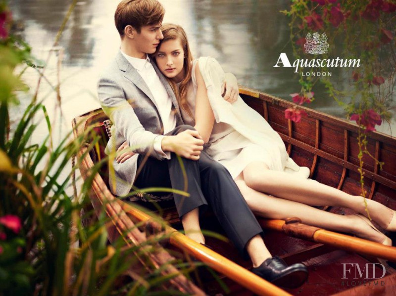 Ophelie Rupp featured in  the Aquascutum advertisement for Spring/Summer 2013