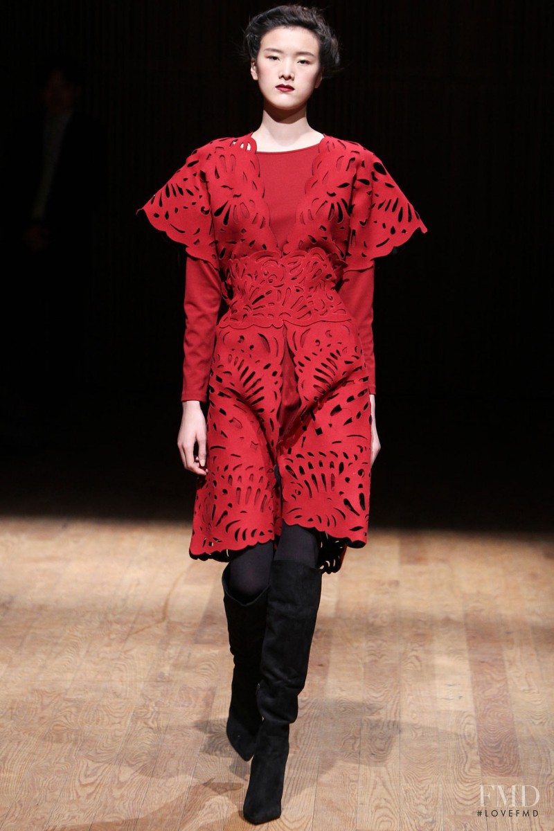 Hui Hui Ma featured in  the Josie Natori fashion show for Autumn/Winter 2014