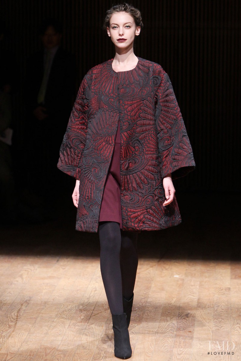 Iryna Lysogor featured in  the Josie Natori fashion show for Autumn/Winter 2014