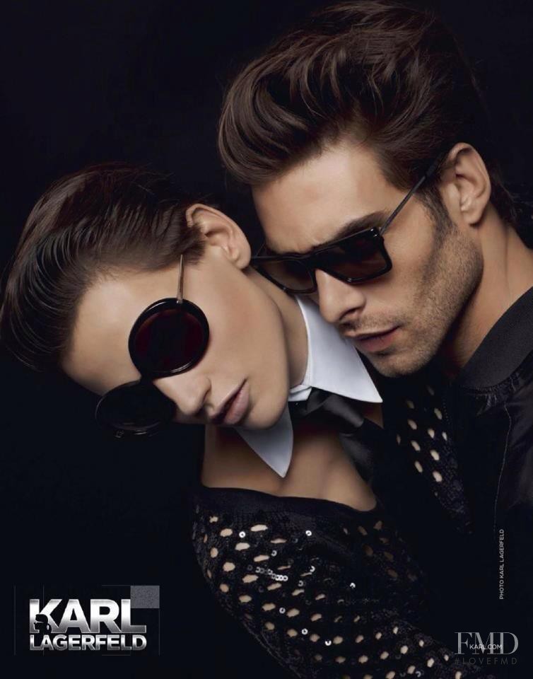 Saskia de Brauw featured in  the Karl Lagerfeld Eyewear advertisement for Spring/Summer 2013