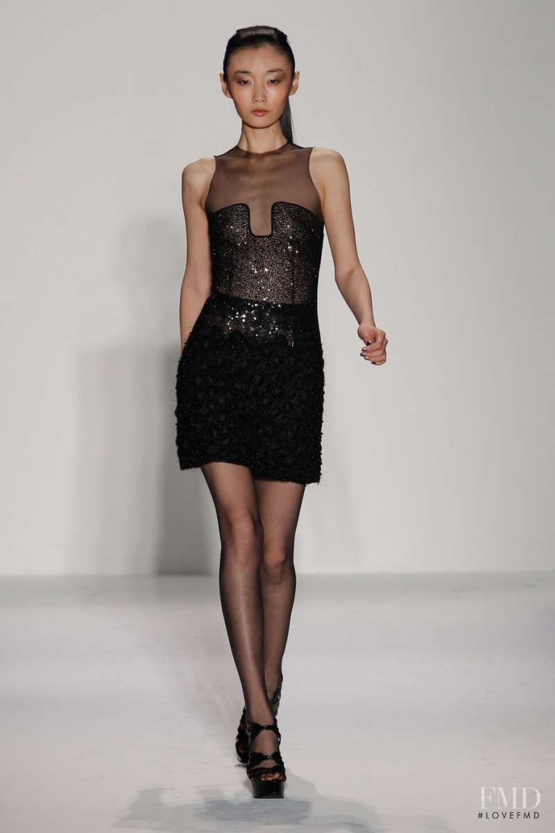 Yi Fei Li featured in  the Joanna Mastroianni fashion show for Autumn/Winter 2013