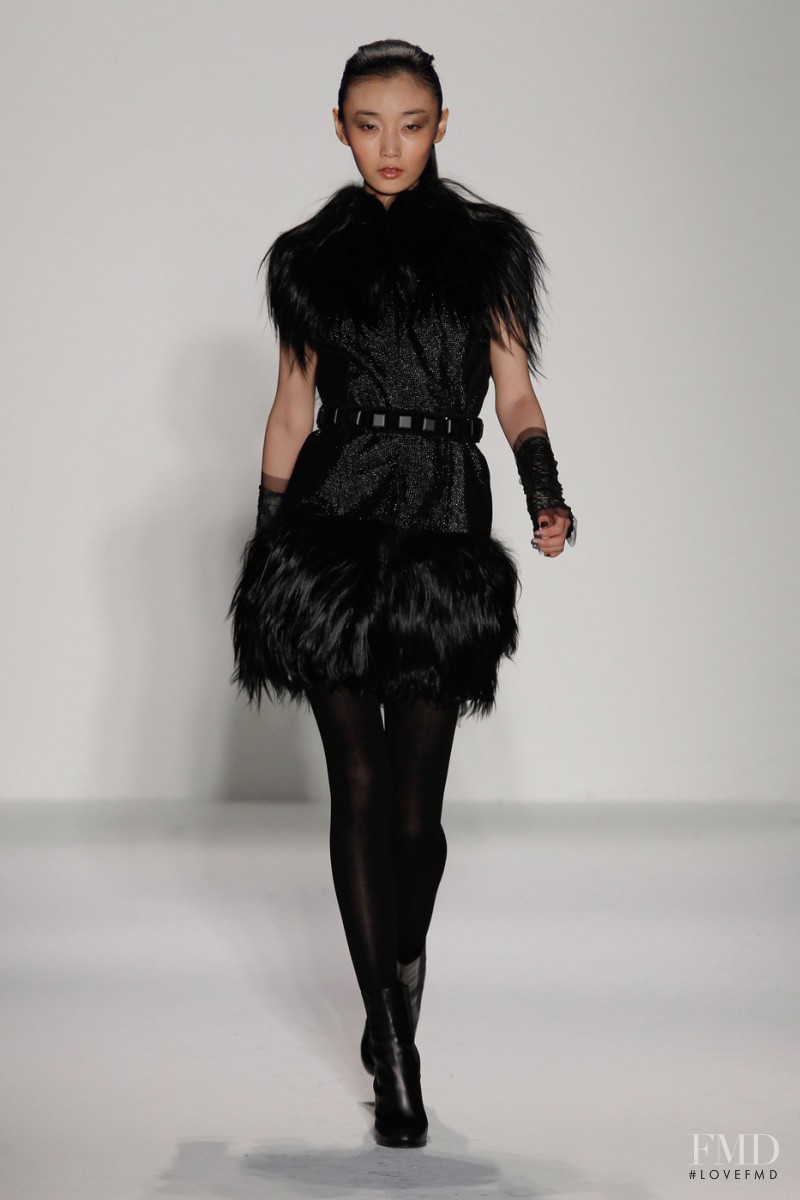 Yi Fei Li featured in  the Joanna Mastroianni fashion show for Autumn/Winter 2013
