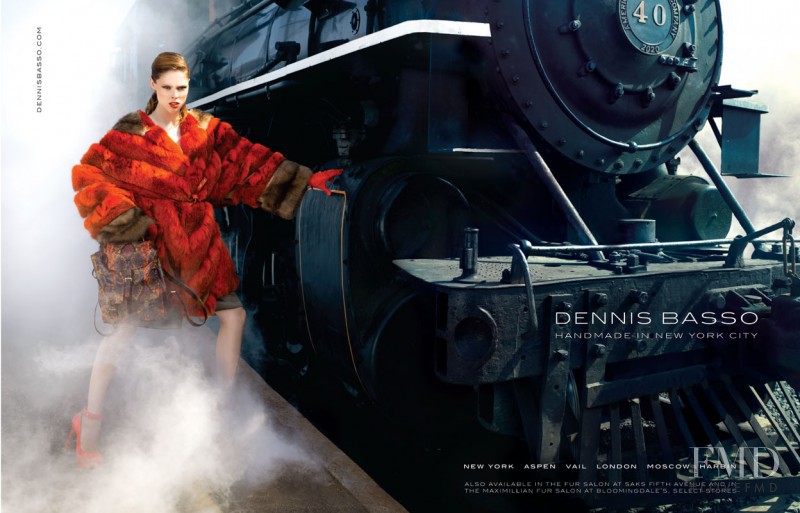 Coco Rocha featured in  the Dennis Basso advertisement for Autumn/Winter 2012
