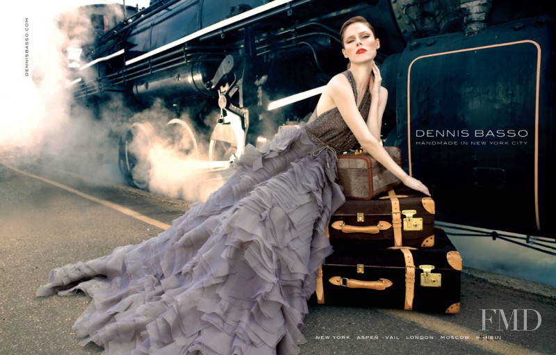 Coco Rocha featured in  the Dennis Basso advertisement for Autumn/Winter 2012