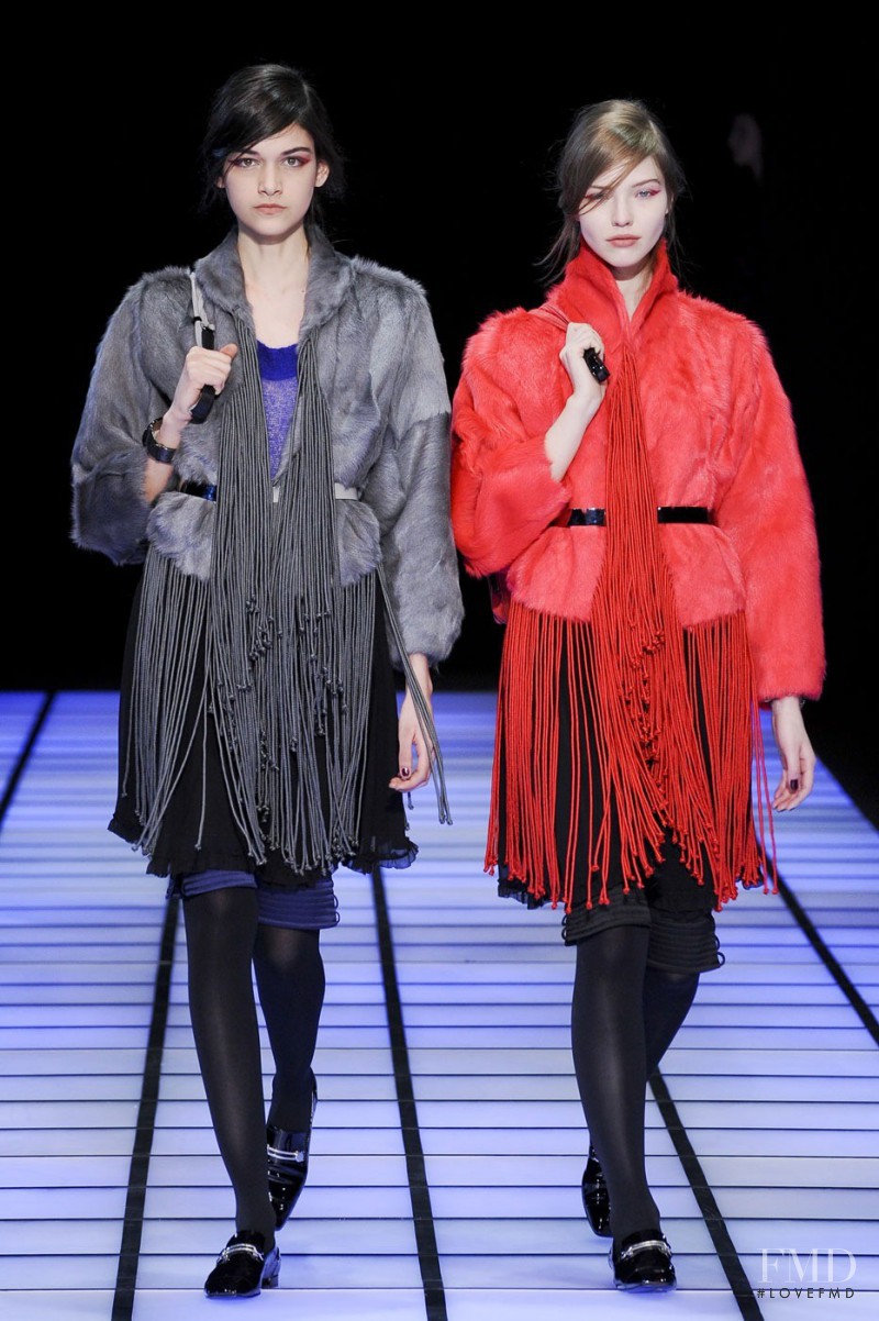 Sasha Luss featured in  the Emporio Armani fashion show for Autumn/Winter 2012