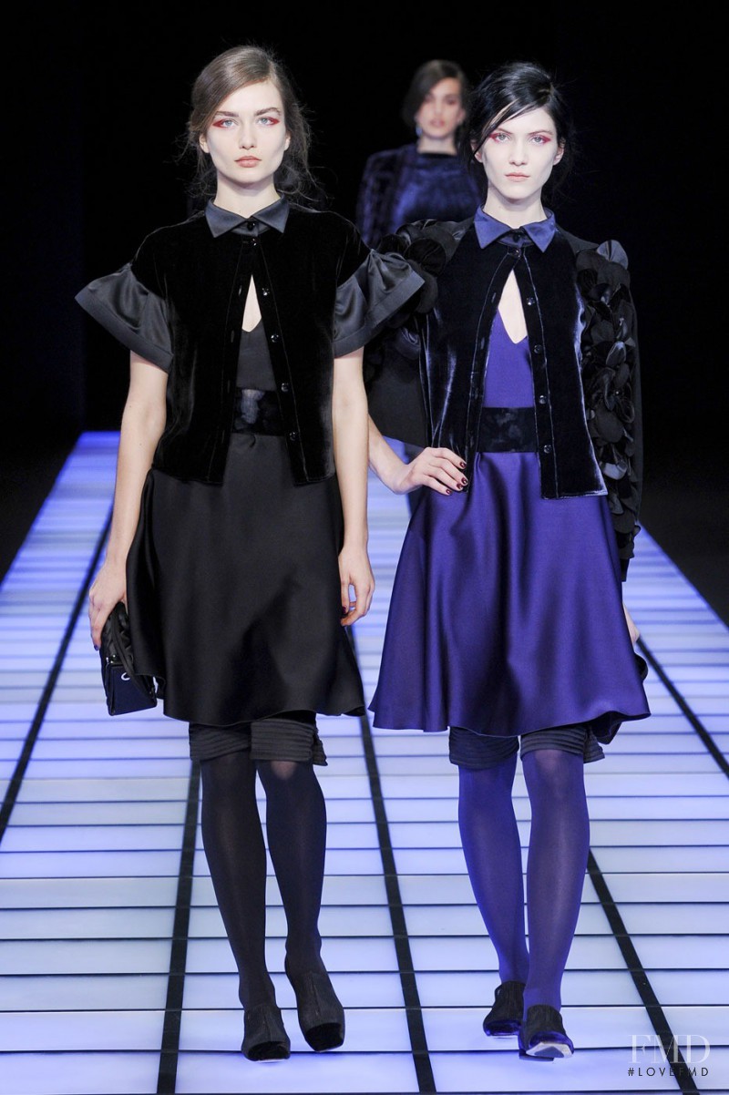 Andreea Diaconu featured in  the Emporio Armani fashion show for Autumn/Winter 2012