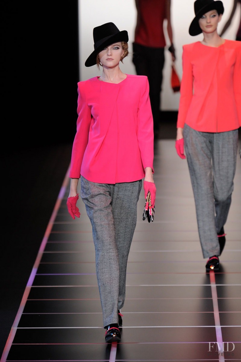 Vlada Roslyakova featured in  the Giorgio Armani fashion show for Autumn/Winter 2012