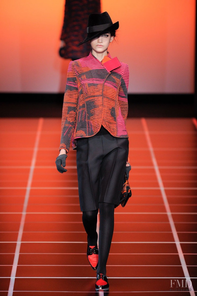 Isabella Melo featured in  the Giorgio Armani fashion show for Autumn/Winter 2012