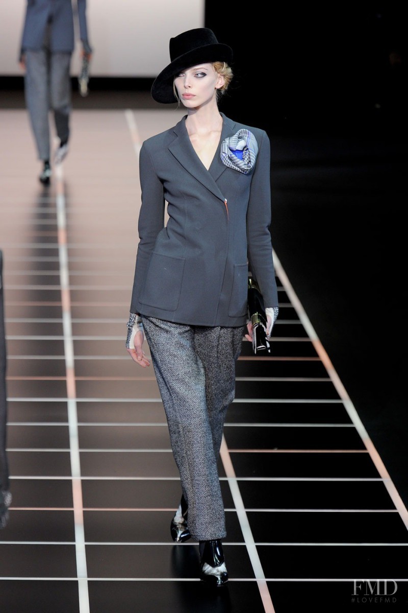 Tanya Dyagileva featured in  the Giorgio Armani fashion show for Autumn/Winter 2012