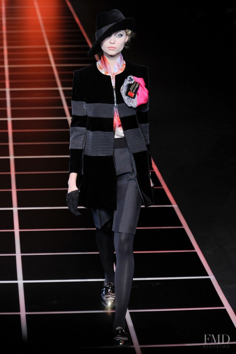 Vika Falileeva featured in  the Giorgio Armani fashion show for Autumn/Winter 2012