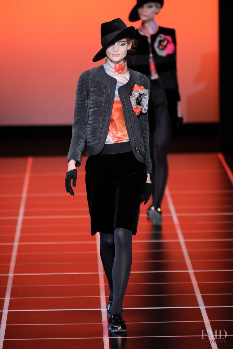 Natalia Belova featured in  the Giorgio Armani fashion show for Autumn/Winter 2012