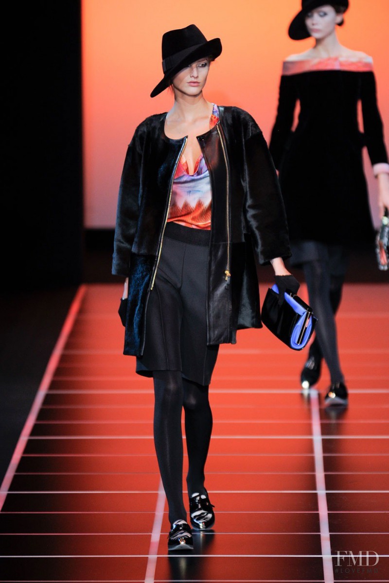 Michaela Kocianova featured in  the Giorgio Armani fashion show for Autumn/Winter 2012