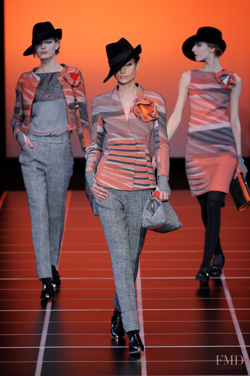 Martyna Budna featured in  the Giorgio Armani fashion show for Autumn/Winter 2012