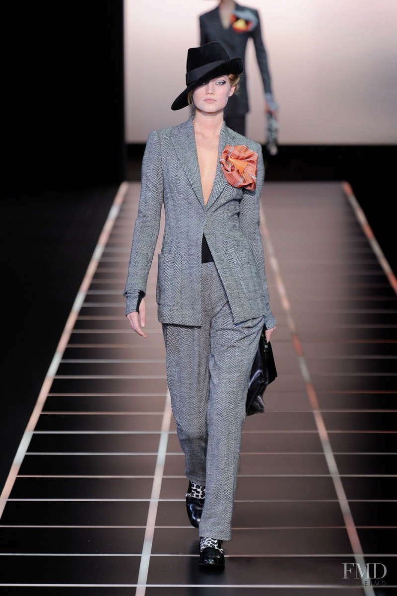 Toni Garrn featured in  the Giorgio Armani fashion show for Autumn/Winter 2012