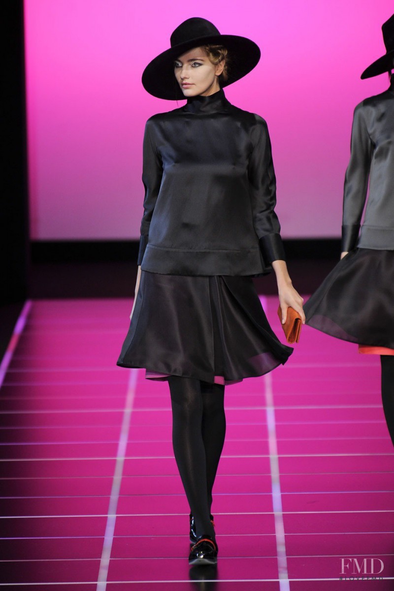 Alina Baikova featured in  the Giorgio Armani fashion show for Autumn/Winter 2012