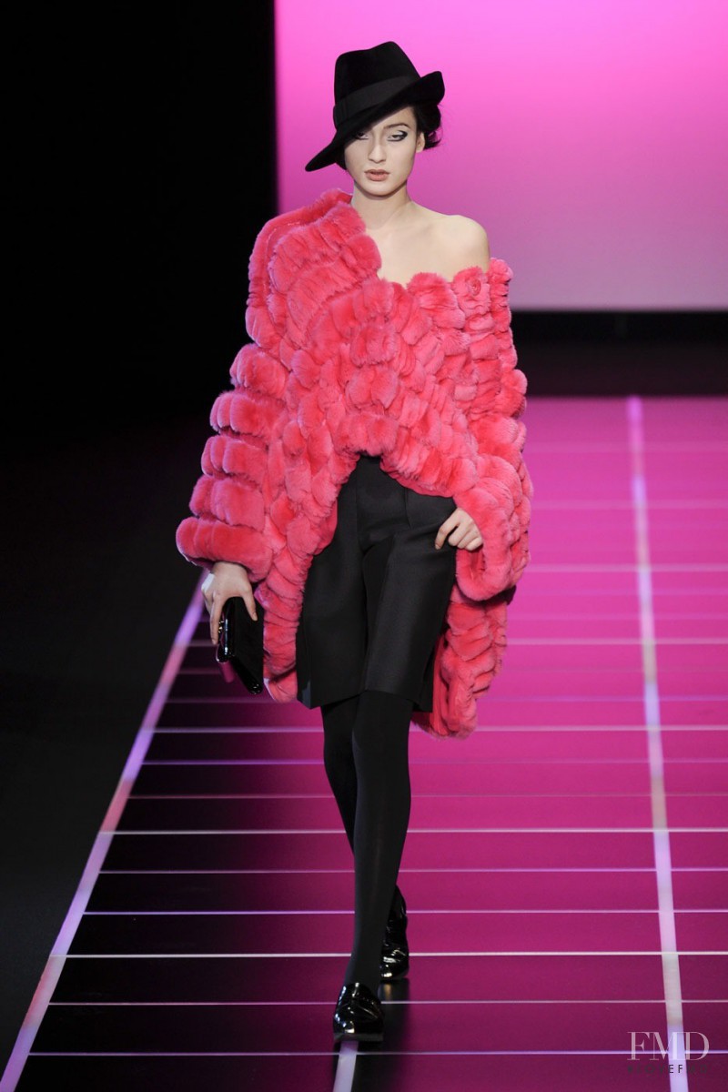 Hanna Fridh featured in  the Giorgio Armani fashion show for Autumn/Winter 2012